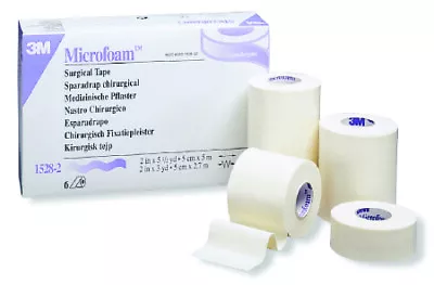 3M Microfoam Water Resistant Medical Tape 4'' X 5.5 Yards -3 Pack • $37.10