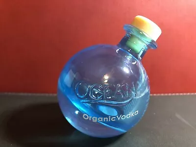 Miniature Hawaiian Collectible Ocean Vodka Glass Blue Bottle EMPTY 50ml • $13.99