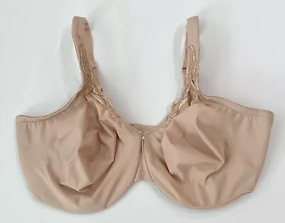 WACOAL Body Suede Bra 42DD Beige Full Figure Seamless Underwire 85813 • $25.64