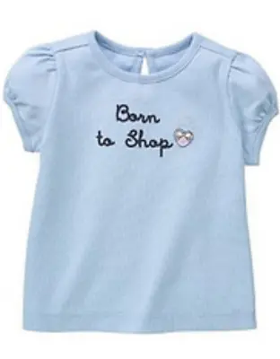 $12.99 • Buy NEW Gymboree 2008 Petite Mademoiselle (5T 5 T) BORN TO SHOP Blue TEE TOP SHIRT