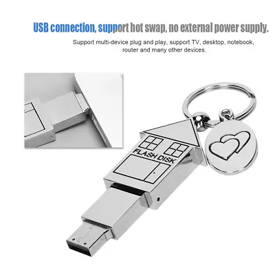 Music USB Flash Drive 16G Mini House Shaped Portable Key USB Disk For Computer • $10.36