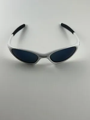 Oakley Minute Pearl White Frame Ice Iridium Lens Gen 2 Blue Gunmetal Icons RARE • $249.99