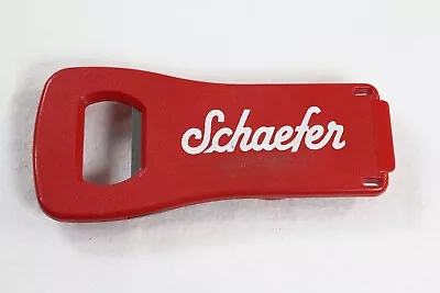 Vintage Schaefer Red Plastic Magnetic Bottle Opener & Cap Remover. • $12