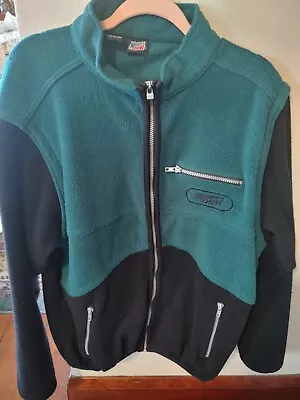 Vtg Full Zipper Fleece Removable Sleeves Mountain Dew Jacket Sz M • $19.95