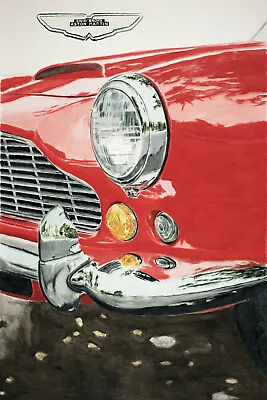  Aston Martin DB4  30 X20  Automotive Car Art Signed #'d Giclee R Lewis • $249.95