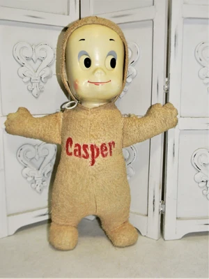 $29 • Buy 1950's Vintage Talking Pull String CASPER The Friendly Ghost Plush Doll