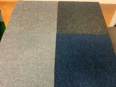 £18 • Buy Mixed Carpet Tiles 20 Assorted Colours And Styles Office Floor Home School Mat 