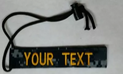  Gear Luggage Tag With 550 Cord And Cord Lock Easy Order (your Text And Colors) • $9.50