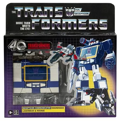 Transformers G1 Retro 40th Anniversary SOUNDWAVE Laserbeak And Ravage Decepticon • $147.60