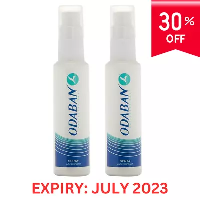 ODABAN Antipersiprant Spray Sweat Feet Underarm EXP JULY 2023X2 • £14