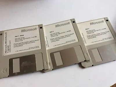 Microsoft MS-Dos 6.22 Upgrade On 3.5 . Disks Only. Requires Prior DOS Version.  • $7.99