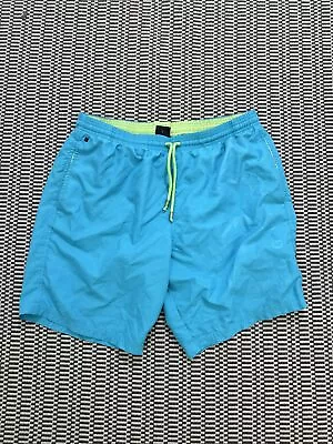 Hugo Boss Lined Drawstring  Swim  Trunk Shorts Men Large Blue • $22