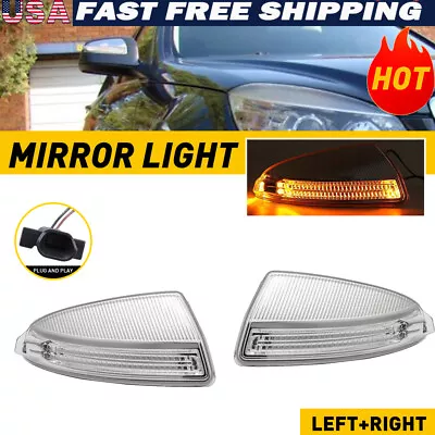 Pair Door Mirror Turn Signal Light For Benz Mercedes C250 Sedan C300 C350 C63 • $25.99