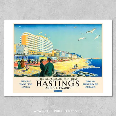 £3.50 • Buy BR Hastings & St Leonards Poster #4 - Railway Posters, Retro Vintage Travel P...