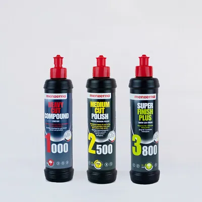 Menzerna 250ml Triple Pack - Heavy Cut 1000 Medium Cut 2500 Super Finish Pl... • $46.67