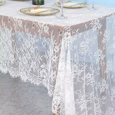 $20.46 • Buy Partisout Lace Tablecloth Rectangular 60x120 Lace Table Cloths Rectangle Scal...