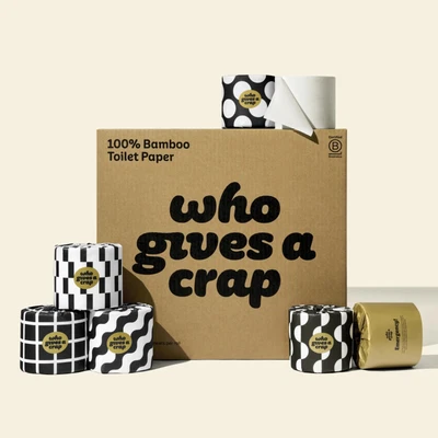 $46 • Buy Who Gives A Crap Premium 100% Bamboo Toilet Paper - 48 Double Length Rolls