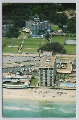 Arieal View Of The Cavalier Hotels & Beach Front In Virginia Beach Va Postcard • $4.97