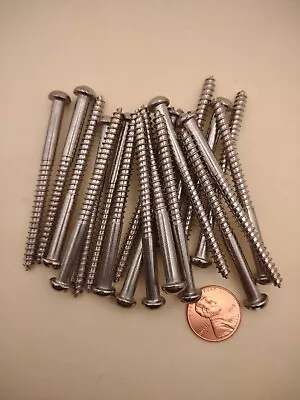 #10x 2-1/2  18-8 Stainless Round Head Slotted Marine Wood Screws (20 Pack SSWS56 • $18.40