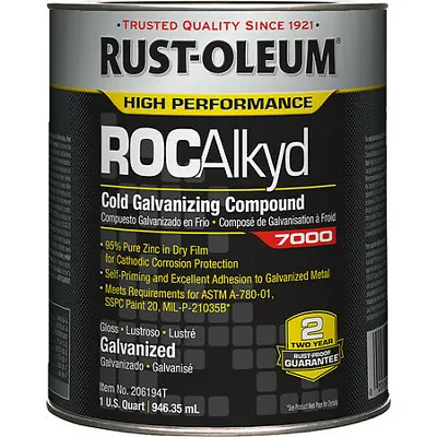Rust-Oleum 206194T Rocalkyd Cold Galvanizing Compound 7000 For Metal Gray • $67.55