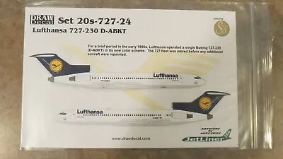 Draw Decal 1/200 Lufthansa 727-230 D-ABKT Decals • $7.98