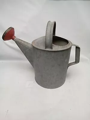 2 Gallon Galvanized Zinc Metal Watering Can With Copper Spray Spout Vintage #10 • $37