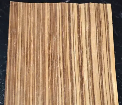 Zebrano Raw Wood Veneer Sheet 6 X 43 Inches 1/42nd Thick                 4667-41 • $7.99