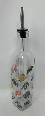 Winter Sweaters Glass EVOO Dispenser Cruet Bottle Spout 16 Oz NEW • $18.95