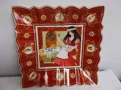 Villeroy & Boch Toy's Fantasy Snow White Christmas 9 1/4  Square Plate Dish Bowl • $17.99