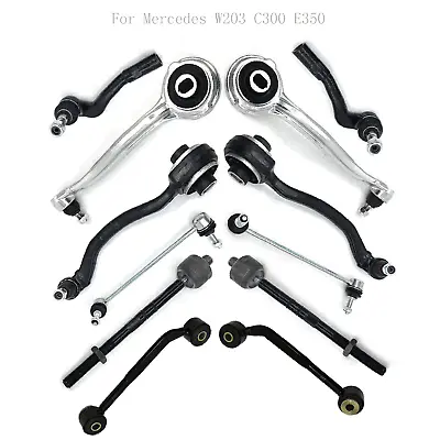 12PS Front Control Arm Sway Bar Link Tie Rod End Kit For Mercedes W203 C280 C230 • $149.98