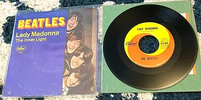 The Beatles: Lady Madonna/The Inner Light 45 Capitol/US W/sleeve VG+/G+ • $10.99