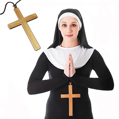 Nun Kit Headdress & Collar Ladies Religious Fancy Dress Costume Halloween Outfit • £2.50