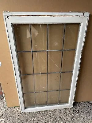 Reclaimed Wooden Leaded Window Double Glazed 550 X 910mm Salvaged Antique • £59.99