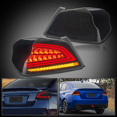 VLAND Tail Lights For Subaru WRX/WRX STI 2015-2021 Smoked Lens Rear Lamps LH+RH • $299.99