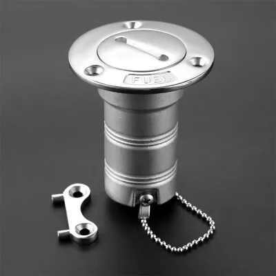 Fuel Boat Marine Deck Fill Filler Tank Cap 38mm 316 Stainless Steel With Key • $21.50