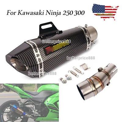For Kawasaki Ninja 300 Ninja 250 Z250 Modified Exhaust Muffler Pipe Silencer • $113.90