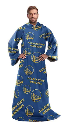 Northwest NBA Golden State Warriors Toss Silk Touch Comfy Throw With Sleeves • $49.99