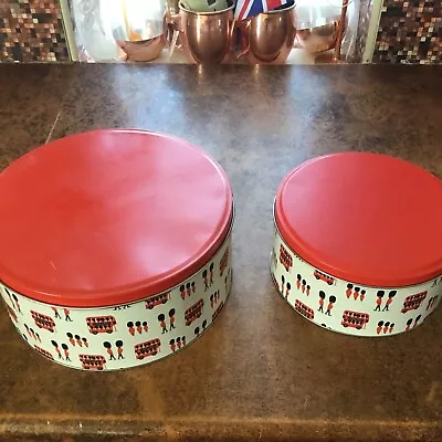 London Bus & Soldiers Cake Tin Set X 2 • £8