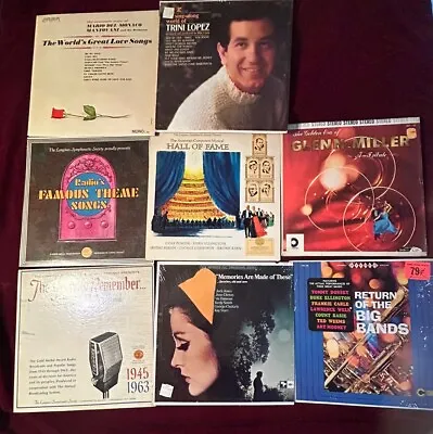 8 Vintage Vinyl Records Big Band Radio Themes Glenn Miller Theme Songs • $3.99