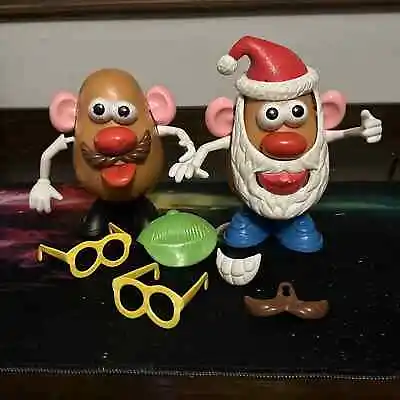 Vintage Mr. Potato Head Lot Of 2 With Accessories - SANTA CLAUS • $14.99