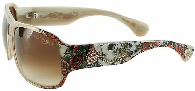 Ed Hardy Sunglasses Brie White Horn With Case And Box • $99.99