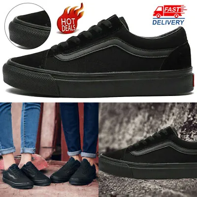 2024 VAN Old Skool Skate Shoes Black All Size Classic Canvas Running Sneakers • £25.99