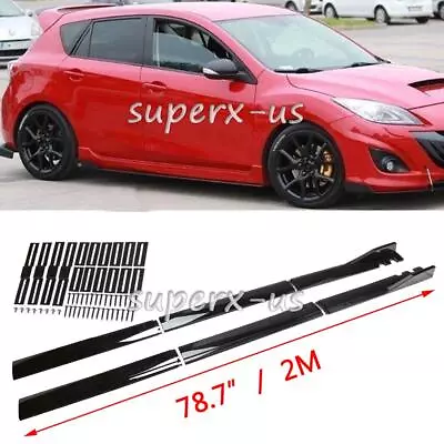 For Mazda 3 Speed 2004-2023 Car Side Skirt Extension Body Kit Splitter Spoiler • $56.99