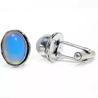Natural Milky Opal Solid 925 Silver Plated Cufflink 402 T274442 S217 M1484 • $12.60