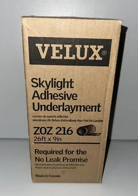 Velux Skylight Adhesive Underlayment Z0Z216 26' X 9  New In Box • $24.95