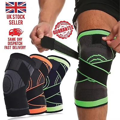 £5.29 • Buy Knee Support Compression Sleeves Brace Patella Arthritis Pain Relief Adjustable