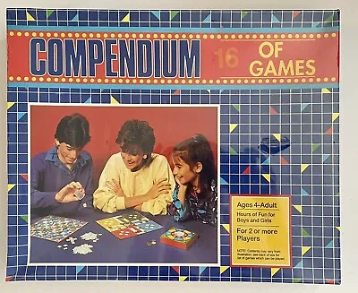 New In Box Vintage International Playthings Compendium Of 16 Board Games  1980s • £28.50