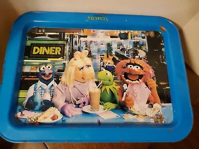 Vintage Jim Henson Muppets Kermit TV Dinner Tray  Diner Folding Metal • $14.99
