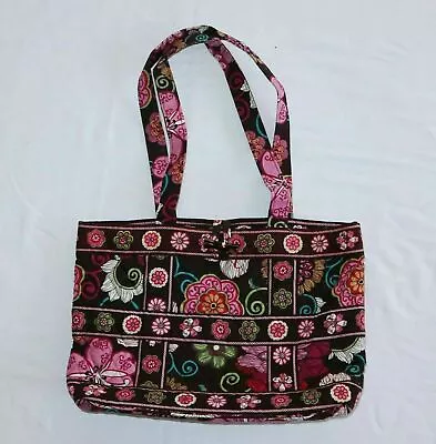 VERA BRADLEY Mod Floral Pink Pattern Toggle Close Shoulder Bag  EXC • $24.99