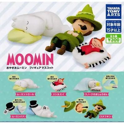 Oyasumi Moomin Sleeping Moomin All 5pcs Complete Set Gashapon Miniature Mascot • $30.28